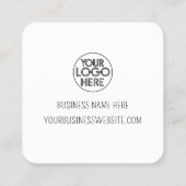 愛カスタムで手作りThank You Small Business スクエア名刺 (裏面)