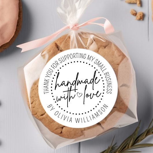 愛カスタムで手作りThank You Small Business ラウンドシール