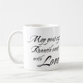 愛カスタムな写真のブライダルとRUNNETHをすくって下さい コーヒーマグカップ (左)