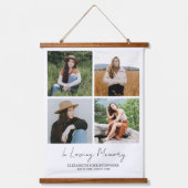 愛カスタムの記憶の中で写真コラージュ葬儀 吊り下げ型タペストリー (正面)