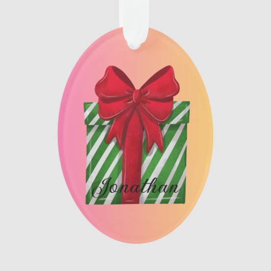 愛カスタムらしい剥ぎ取りクリスマスボモダンックス オーナメント (正面)