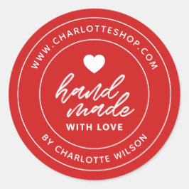 愛カスタムハートモダン手作りブラシ ラウンドシール