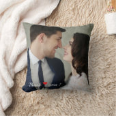 愛カスタムハート結婚の写真 クッション (ブランケット)