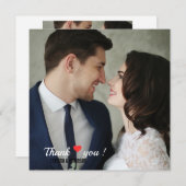 愛カスタムハート結婚の写真 招待状 (正面/裏面)