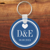 愛カスタムモノグラム結婚式パーティーの好意キーホルダー キーホルダー (正面)