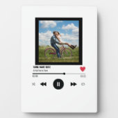 愛カスタム人パーソナライズされたの写真私たちの歌 フォトプラーク (正面)