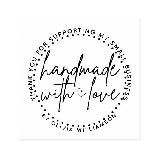 愛カスタム名の手作りありがとう ラバースタンプ (インプリント)