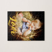 愛カスタム家族の写真の子供やペット ジグソーパズル (横)