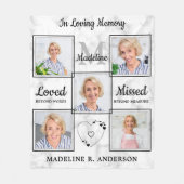 愛カスタム記憶の記念撮影コラージュ フリースブランケット (正面)