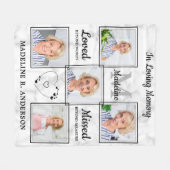 愛カスタム記憶の記念撮影コラージュ フリースブランケット (正面(横))