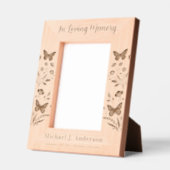 愛カスタム記憶フローラウッド写真メモリアル レーザー彫刻フレーム (左)