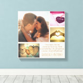 愛カスタム詩と写真コラージュ キャンバスプリント (インサイチュ (ウッドフロア))