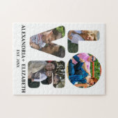 愛カスタム4モダンフォトコラージュ ジグソーパズル (横)