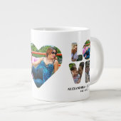 愛カスタム4モダンフォトコラージュ ジャンボコーヒーマグカップ (正面右)