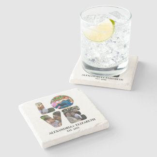 愛カスタム4モダンフォトコラージュ ストーンコースター