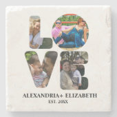 愛カスタム4モダンフォトコラージュ ストーンコースター (正面)