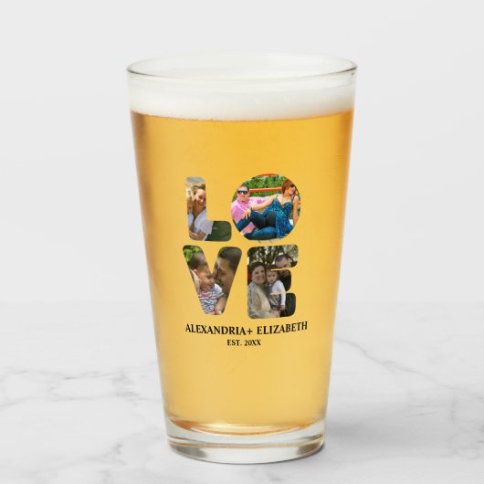 愛カスタム4モダンフォトコラージュ タンブラーグラス (ドリンク正面)