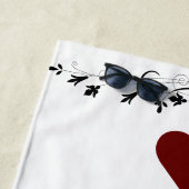 愛カスタム4モダンフォトコラージュ ビーチタオル (インサイチュ)