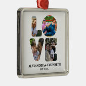 愛カスタム4モダンフォトコラージュ メタルオーナメント (右)