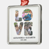 愛カスタム4モダンフォトコラージュ メタルオーナメント (左)