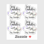 愛カッコいいカラフルハート シール (シート)