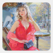 愛カフェ スクエアシール (正面)