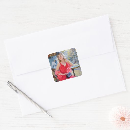 愛カフェ スクエアシール (封筒)