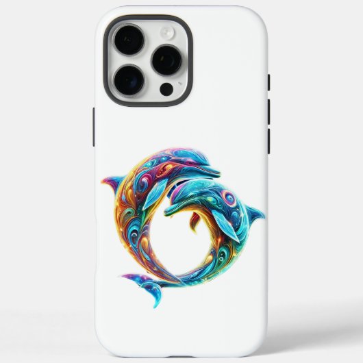 愛カラフルされるイルカ Case-Mate iPhoneケース (裏面)