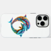 愛カラフルされるイルカ Case-Mate iPhoneケース (裏面 (横))