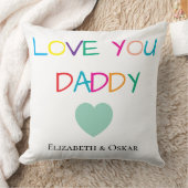 「愛カラフルするパパ」 -おもしろい&心のこもった贈り物 クッション (ブランケット)