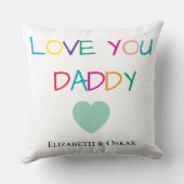 「愛カラフルするパパ」 -おもしろい&心のこもった贈り物 クッション (裏面)