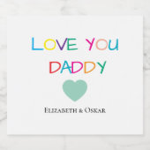 「愛カラフルするパパ」 -おもしろい&心のこもった贈り物 ビールラベル (シングルラベル)