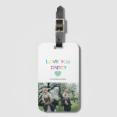 「愛カラフルするパパ」 -おもしろい&心のこもった贈り物 ラゲッジタグ (正面縦)