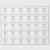 「愛カラフルするパパ」 -おもしろい&心のこもった贈り物 ラッピングペーパー (フラット)