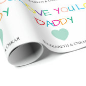 「愛カラフルするパパ」 -おもしろい&心のこもった贈り物 ラッピングペーパー (ロールコーナー)