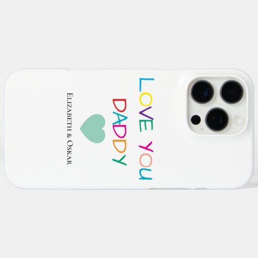 「愛カラフルするパパ」 -おもしろい&心のこもった贈り物 Case-Mate iPhoneケース (裏面 (横))