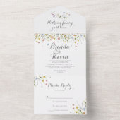 愛カラフルだけファンシーの優美な結婚もの オールインワン招待状 (内側)