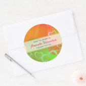 愛カラフルで手作りのハート ラウンドシール (封筒)