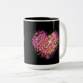 愛カラフルとキスの唇 ツートーンマグカップ (正面右)
