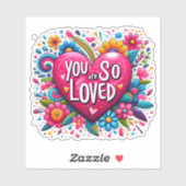 愛カラフルとポジティブのハート シール (シート)