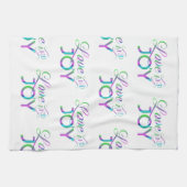 愛カラフルと喜び キッチンタオル (横)