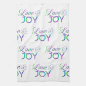 愛カラフルと喜び キッチンタオル (縦)