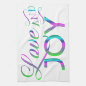 愛カラフルと喜び キッチンタオル (縦)