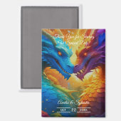 愛カラフルのドラゴンズ結婚に感謝 マグネット (正面/裏面)