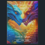 愛カラフルのドラゴンズ結婚に感謝 マグネット<br><div class="desc">ファンタジーユニークドラゴンウェディングパーティーとゲストのお気に入り2つのカラフルに詳細なドラゴンを愛で。本当のファンタジー来だ!</div>
