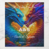 愛カラフルのドラゴ結婚ンズ ワインラベル (シングルラベル)