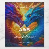 愛カラフルのドラゴ結婚ンズ ワインラベル (シングルラベル)