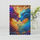 愛カラフルのドラゴ結婚ンズ 招待状 (スタンド正面)