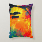 愛カラフルの木 アクセントクッション (正面(垂直))