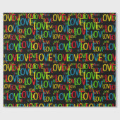 愛カラフルの言葉 ラッピングペーパー (フラット)